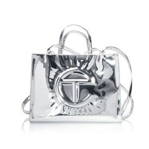 Telfar Medium Shopping Tote Bag - Mirror Silver